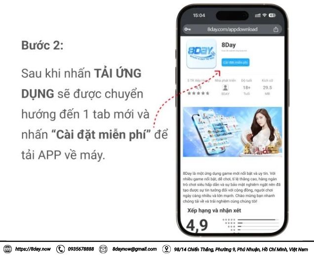 Nhấn vào nút
